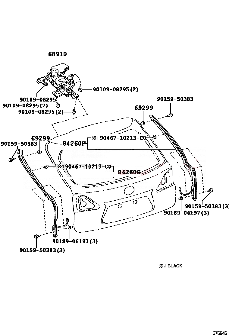 سنسور درب صندوق برقی چپ لکسوس RX350