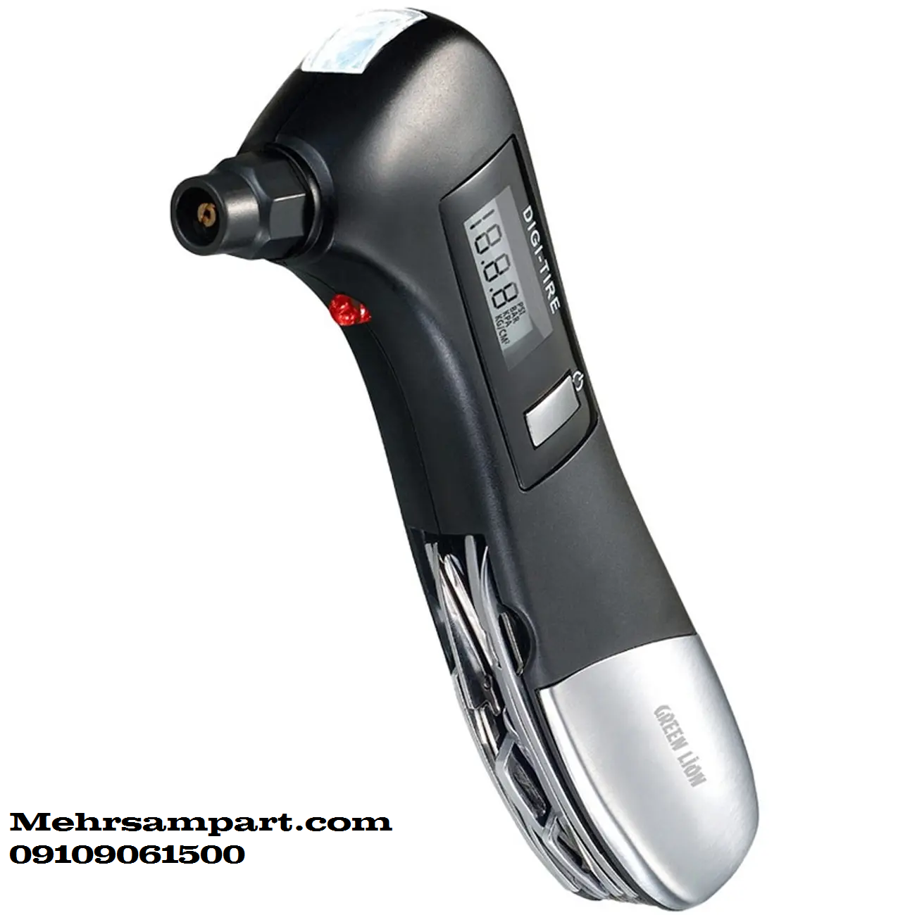 فشارسنج دیجیتال لاستیک 9 کاره گرین لاین Green Lion مدل GNDITIREPRBK